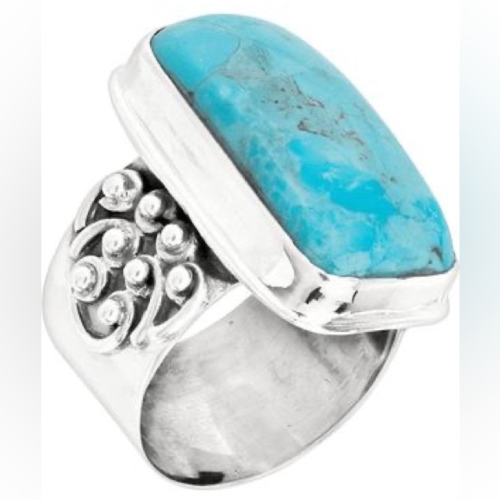 Silpada'Big Spring Compressed Mojave Turquoise Statement Ring in Sterling Silver
